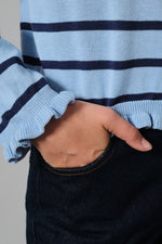 Chelsea Striped Ruffle Cardigan