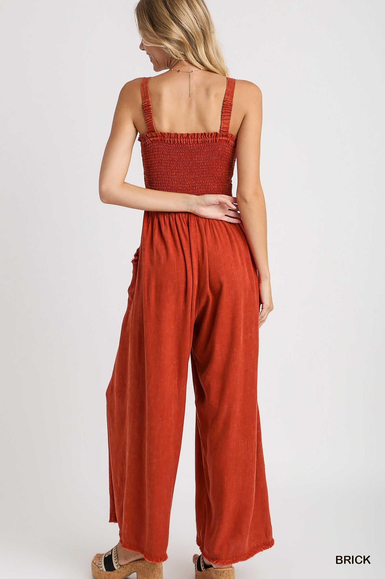 Brick Linen Jumpsuit