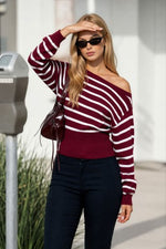 Boat Neck Junction Sweater