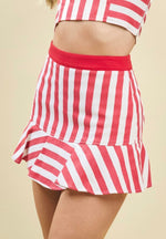 Red Stripe Skirt
