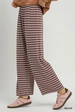 Mauve Striped Pants