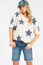 Frayed Star Top