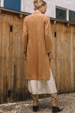 Faux Suede Duster