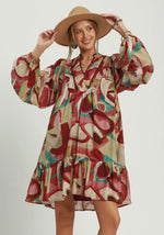 Abstract Babydoll Dress