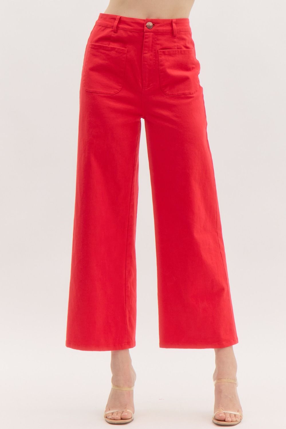 Red Patch Pocket Pants