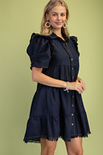 Tiered Linen Dress
