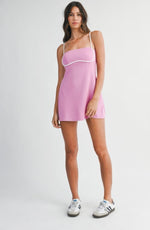 Contrast Binding Romper