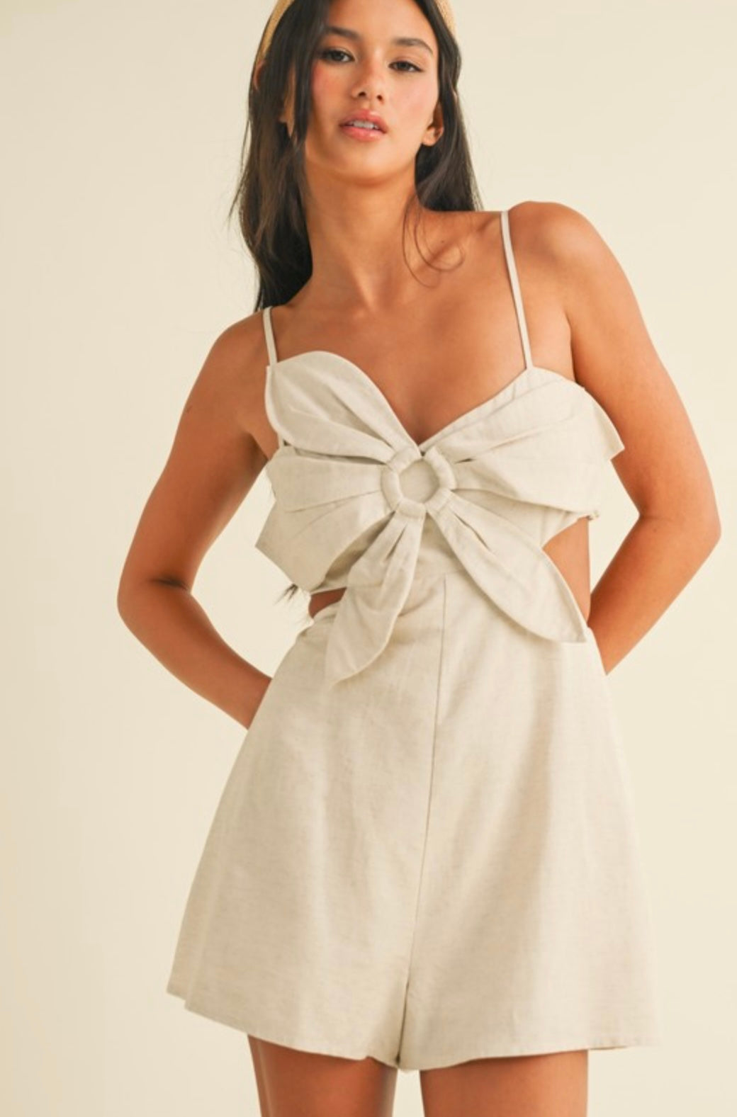 Linen Flower Jumpsuit