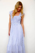 Smocked Ruffle Midi