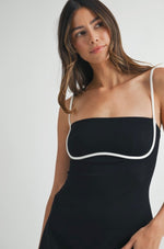 Contrast Binding Romper