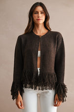 Fringe Trimmed Cardigan