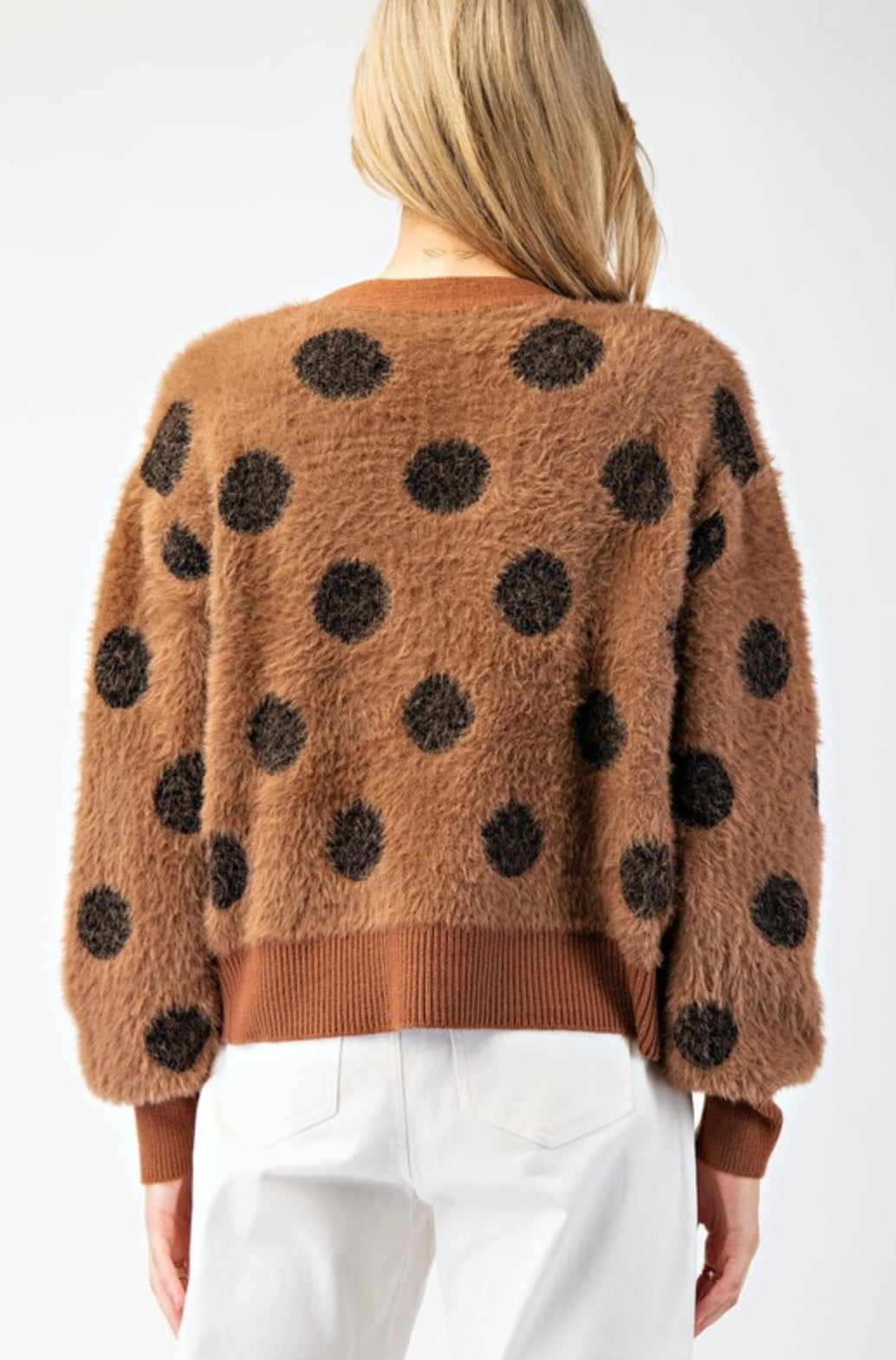 Polka Dot Mohair Cardigan