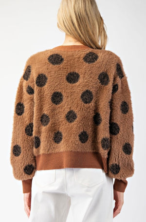 Polka Dot Mohair Cardigan