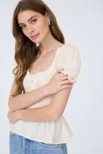 Smocked Peplum Top