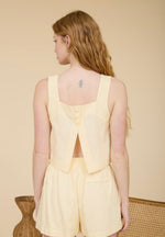 Linen Square Cut Crop