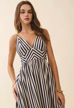 Chevron Stripe Midi Dress