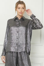 Satin Gunmetal Top