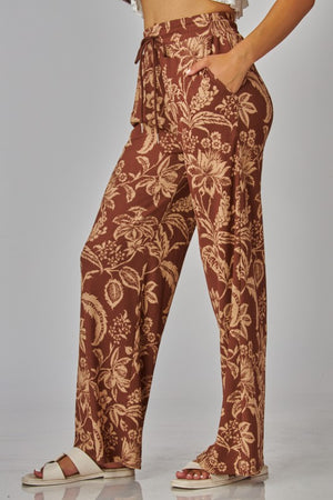 Natural Floral Pants