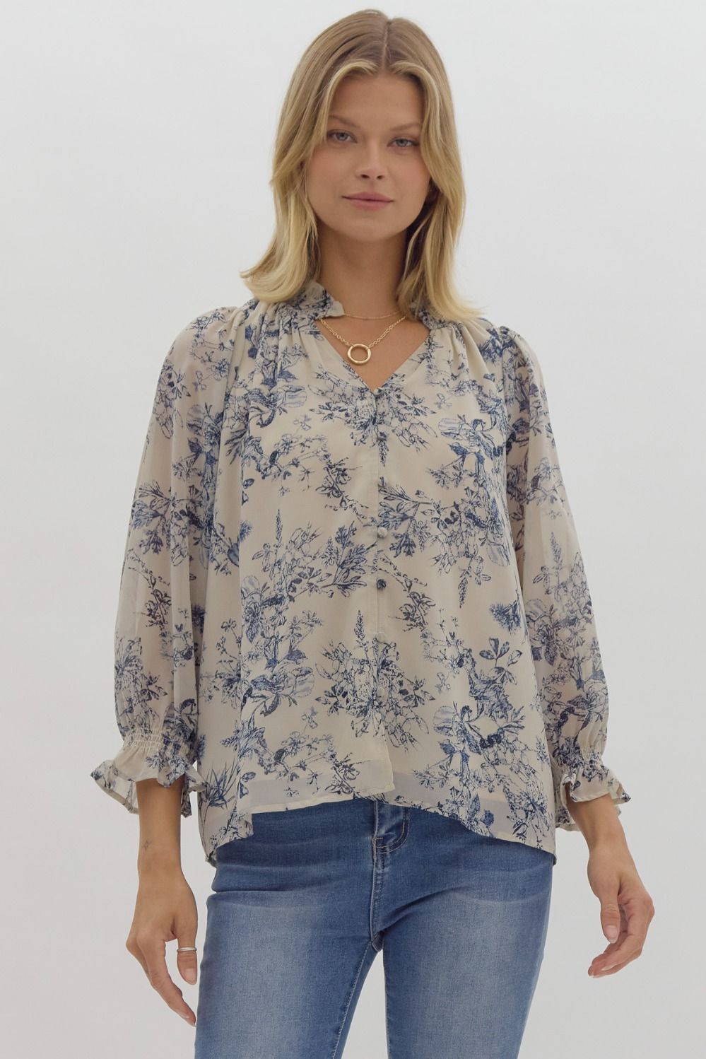 Blue Garden Blouse