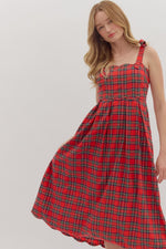 Red Plaid Midi