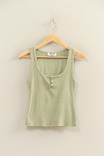 Ribbed Henley Tank