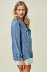 Denim Peterpan Top