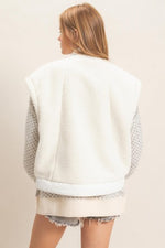 Stand Collar Sherpa Vest