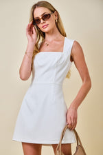 White Bow Mini Dress