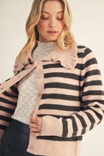 Peter Pan Striped Cardigan