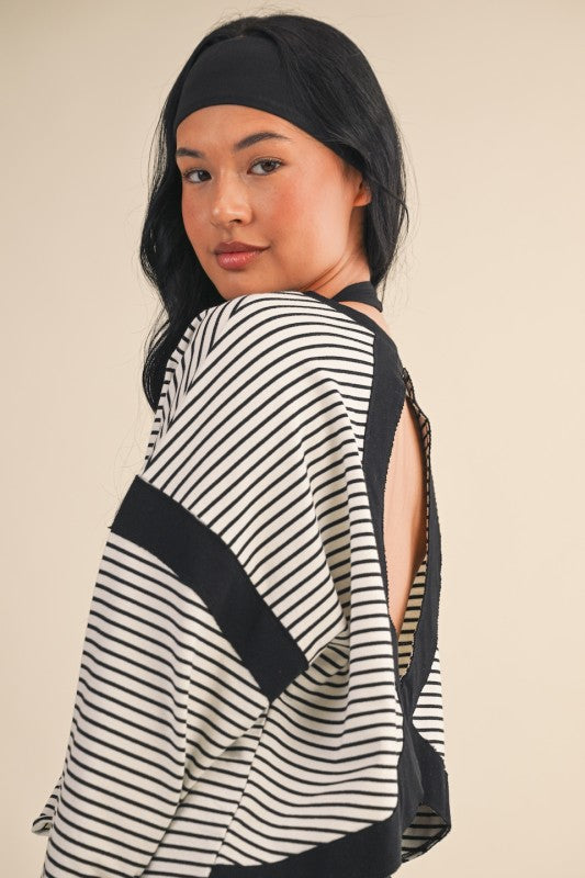 Stripe Cut-Out Top