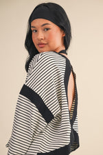 Stripe Cut-Out Top