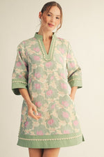 Scallop Jacquard Dress