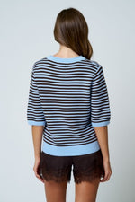 Textured Half Sleeve Sweater