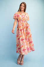 Floral Chiffon Midi