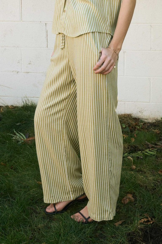 Pinstripe Linen Pants