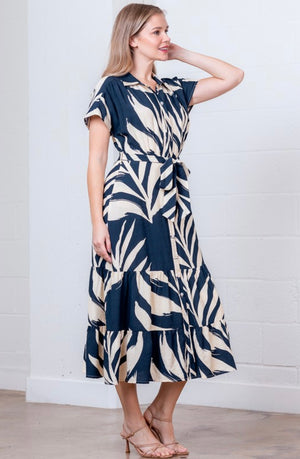 Palm Print Dress