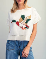Short Sleeve Duck Sweater