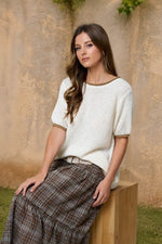 Contrasting Trim Top