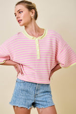 Pink Lemonade Striped Sweater