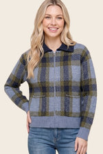 Checker Zip Up Jacket