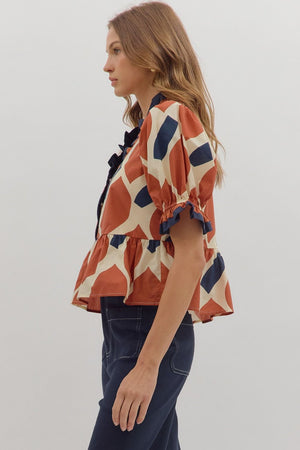 Autumn Peplum Top