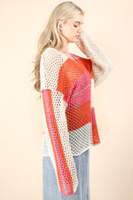Color Block Crochet Top