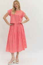 Zoe Striped Midi Skirt