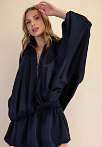 Silky Bomber Jacket