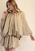 Silky Bomber Jacket