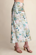 Watercolor Satin Skirt