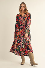 Smocked Paisley Midi