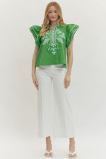 Tiered Flutter Sleeve Top