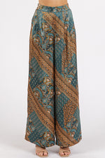 Satin Paisley Pants