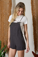 Tie Strap Cuffed Overalls
